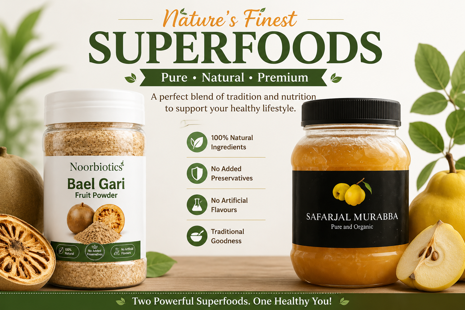 Combo Safarjal Murabba & Bael Gari Powder